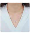 Letter O Silver Necklace SPE-5529